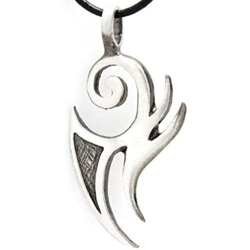 Trilogy Jewelry Pewter Maori Tribal Fishhook New Zealand Pendant on Leather Necklace