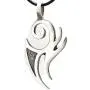 Trilogy Jewelry Pewter Maori Tribal Fishhook New Zealand Pendant on Leather Necklace