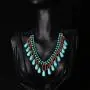 MAYTRY Original Bohemian Turquoise Necklace, Imported Wax Rope Woven Creative Clavicle Chain, a Gift for Fashionable Women