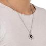 INRENG Stainless Steel Crescent Moon 12 Constellation Zodiac Sign Luminous Pendant Necklace Glow in The Dark