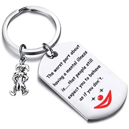 POTIY Joker 2019 Movie Inspired Jewelry Jokers Diary Gift Joker Keychain for DC Comics Fans POTIY Joker 2019 Movie Inspired Jewelry Jokers Diary Gift Joker Keychain for DC Comics Fans