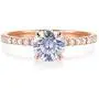 HAFEEZ CENTER 14K Solid Gold Demi Comfort Fit 1ct D-E Color Round Brilliant Cut Moissanite Engagement Ring HAFEEZ CENTER 14K Solid Gold Demi Comfort Fit 1ct D-E Color Round Brilliant Cut Moissanite Engagement Ring