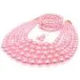 MeliMe Faux Big Pearl Necklace Flapper Beads Pearl Statement Necklace Bracelet and Earrings for Women Mother