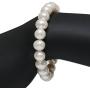 Gem Stone King 925 Sterling Silver Cultured Freshwater White Pearl Necklace Earrings Bracelet Bridal Gift Set
