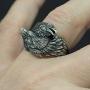 Raven Ring for Men, Norse Viking Raven Ring, Celtic Odin Raven Totem Amulet Ring, Vintage Crow Couple Ring, Punk Animal Bird Jewelry Gift for Men Boys