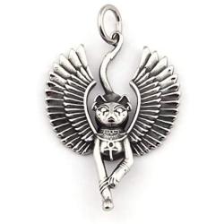 Gungneer Ancient Egyptian Goddess Egypt Sphinx Black Cat Pendant Stainless Steel Necklace Protection Amulet Keel Chain