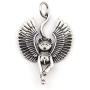 Gungneer Ancient Egyptian Goddess Egypt Sphinx Black Cat Pendant Stainless Steel Necklace Protection Amulet Keel Chain