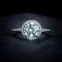 HAFEEZ CENTER 14K Solid Gold 2ct Round Brilliant Cut DEF Color Petite Moissanite Engagement Ring