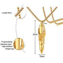 The Eagle Bullet Shape Pendant Necklace for Men