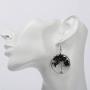 YACQ Natural Gemstone Tree Dangle Drop Earrings Handcrafted Jewelry for Women