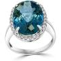 Effy 14K White Gold London Blue Topaz & Diamond Ring, 11.34 TCW IRW6505MI
