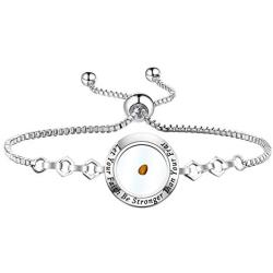 FAADBUK Christian Mustard Seed Bracelet Christian Gift Let Your Faith Be Stronger Than Your Fear Mustard Seed Jewelry Bracelet Religious Gift Jewelry for Women Girls