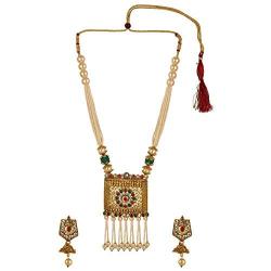 Efulgenz Indian Bollywood Traditional Gold Plated Crystal Faux Kundan Pearl Wedding Choker Necklace Earrings Jewelry Set