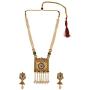 Efulgenz Indian Bollywood Traditional Gold Plated Crystal Faux Kundan Pearl Wedding Choker Necklace Earrings Jewelry Set