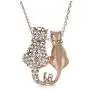 UPSERA Rose Gold Plated 2 Cats in-Love Pendant Necklace, 17” with 2” Extender UPSERA Rose Gold Plated 2 Cats in-Love Pendant Necklace, 17” with 2” Extender