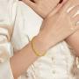 SISGEM Solid 18k Gold Celtic Chain Bracelet, Fine Gold Jewelry Gifts for Women, Birthday Present for Her, 4 mm