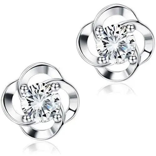 Sllaiss 925 Sterling Silver Stud Earring For Women Girls Round Cut Cubic Zirconia Stud Earring Piercing Earrings With Gift Box, Set With Swarovski Zirconia Sllaiss 925 Sterling Silver Stud Earring For Women Girls Round Cut Cubic Zirconia Stud Earring Piercing Earrings With Gift Box, Set With Swarovski Zirconia