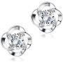 Sllaiss 925 Sterling Silver Stud Earring For Women Girls Round Cut Cubic Zirconia Stud Earring Piercing Earrings With Gift Box, Set With Swarovski Zirconia