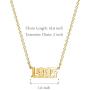 18K Gold Plated Stainless Steel Year Necklace Birthday Year Number Necklace Anniversary Memorable Jewelry for Women Girls