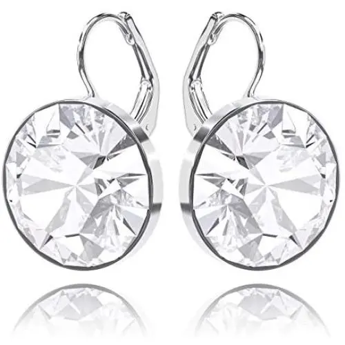 missaqua Swarovski Crystal Earrings for Women Round Leverback Drop Pierced Earrings Jewelry Gifts for Her missaqua Swarovski Crystal Earrings for Women Round Leverback Drop Pierced Earrings Jewelry Gifts for Her