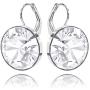 missaqua Swarovski Crystal Earrings for Women Round Leverback Drop Pierced Earrings Jewelry Gifts for Her