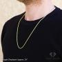 925 Italian Sterling Silver 1mm - 5.5mm Solid Rope Diamond Cut Chain, FREE Microfiber Cloth, Yellow Gold Plated Link Necklace & Bracelet, Giorgio Bergamo