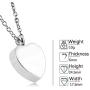 Glimkis Cremation Urn Jewelry Memorial Ash Keepsake Heart Necklace