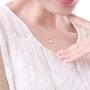 Carleen 14K Solid Yellow Gold Delicate 4/5 Carat Natural Genuine Real Small Tiny White Fire Opal Pendant Necklace Dainty Everyday Fine Gold Jewelry For Women Girls, 16+2 Inches Extender