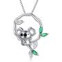Koala Bear Necklace 925 Sterling Silver Cute Animal Pendant Women Mom Birthday Animal Lovers Jewelry Gift