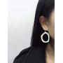 JustMoMoMin White Acrylic Bohemian Resin Geometric Dangle Earrings For Women Girls Jewelry