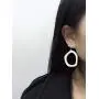 JustMoMoMin White Acrylic Bohemian Resin Geometric Dangle Earrings For Women Girls Jewelry
