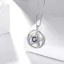 Aurora Tears Pentacle Necklaces Women 925 Sterling Silver Powerful Pentagram Wicca Traditional Seal of Solomon Pendant Crystal Mystic Rainbow Topaz Pagan Jewelry DP0277T