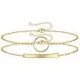 Turandoss Dainty Layered Bracelets for Women, 14K Gold Filled Adjustable Layering Bracelet Cute Evil Eye Bar Pearl Gold Layered Chain Bracelets for Women Jewelry Turandoss Dainty Layered Bracelets for Women, 14K Gold Filled Adjustable Layering Bracelet Cute Evil Eye Bar Pearl Gold Layered Chain Bracelets for Women Jewelry