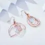 Kemstone Two Tone Rose Gold and Silver Multilayer Dangling Earring for Woman, 2.4 Inches Kemstone Two Tone Rose Gold and Silver Multilayer Dangling Earring for Woman, 2.4 Inches