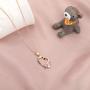 HOLLP Sloth Jewelry Dont Hurry Be Happy Sloth Necklace Heart Shape Necklace Sloth Charm Necklace for Sloth Lovers Impulsive People