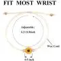 BOMAILSunflower Bracelet Handmade Sunflower Boho Bracelet Friendship Jewelry for Women Girl