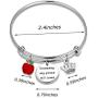 KUIYAI Someday My Prince Will Come Bracelet with Red Apple Charm Snow White Movie Quote Jewelry