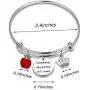 KUIYAI Someday My Prince Will Come Bracelet with Red Apple Charm Snow White Movie Quote Jewelry