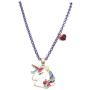 Onnea Cute Unicorn With Purple Bling Heart Charm Pendant Necklace for Girls