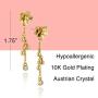 OMC Jewelry 10K Gold Plated Cherry Blossom Jewelry Set w/Earrings and Necklace