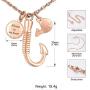 XIUDA Fish Hook Memorial Ash Urn Necklace Stainless Steel Cremation Jewelry for mom & dad, Fish Pendant & Always in My Heart