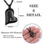 XIUDA Urn Necklace for Ashes Forever in My Heart Pendant Cremation Necklace Stainless Steel Ashes Jewelry for Dad Mom