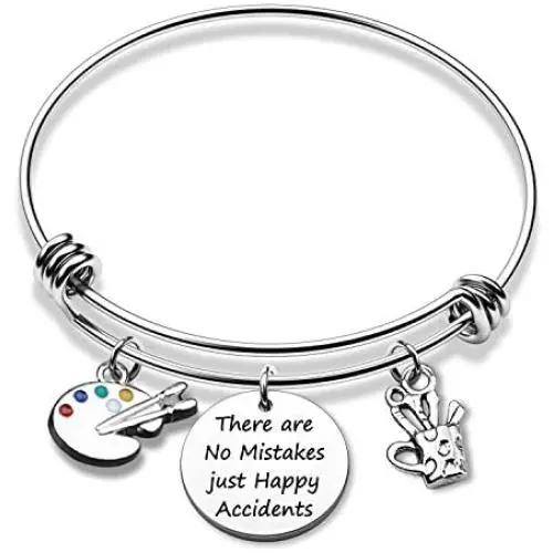 Artist Gift There are No Mistakes just Happy Accidents Bracelet Painter Gift