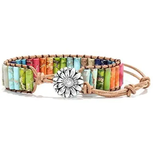 sedmart 7 Chakra Bracelets for Women with Real Stones Leather Wrap Healing Bead Bracelet Women Men Boho Friendship Jewelry… sedmart 7 Chakra Bracelets for Women with Real Stones Leather Wrap Healing Bead Bracelet Women Men Boho Friendship Jewelry…