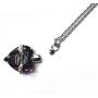Crystal Heart Cremation Urn Necklace for Ashes Memorial Pendant stainless steel Jewelry,Gift for dad&mom