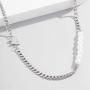 Ingemark Stainless Steel Punk Cuban Chain Necklace for Women Girls Simple Sweet Stylish Link Chain Necklace Jewelry