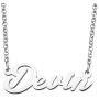 LoEnMe Jewelry Devin Name Necklace Custom Personalized in Silver Plate Gift for Women Girls Couple