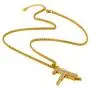 Mens Womens Shiny Cubic Zirconia Africa Map/Broken Heart/Maple Leaf/Wave/Praying Hands/Cross Pendent Necklace with Spiga Chain 22+2(Extended) 18K Gold/Platinum Plated Hip Hop Jewely(Send Gift Bxo)