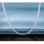 GMESME 18K White Gold Plated Cubic Zirconia Classic Tennis Necklace 18 Inch