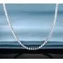 GMESME 18K White Gold Plated Cubic Zirconia Classic Tennis Necklace 18 Inch